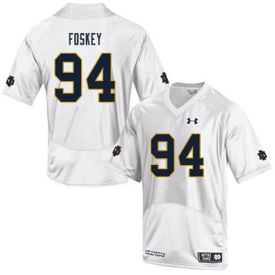 Notre Dame Fighting Irish Men's Isaiah Foskey #94 White Under Armour Authentic Stitched College NCAA Football Jersey XIS4299EU